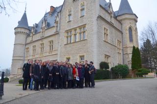 Les stagiaires de la 42e promotion sommelier-conseil caviste lors de leur sortie à l'Institut Paul...