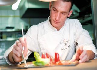 Alexandre Fabris, le chef du Grain de sel, hôtel Le Savoie à Val d'Isère.