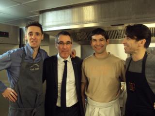 Le directeur et trois anciens du lycée, Cyril Attrazic, Jacky Rybeire, Jacques Marcon et Franck...