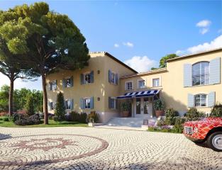 L'entrée de l'hôtel Arev Saint-Tropez.