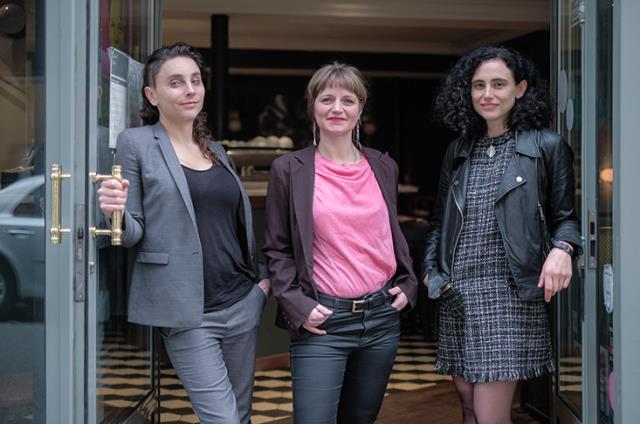 Les trois associées de Rachel's Cake : Rachel Moeller, Birke Thaler et Maria Methodieva