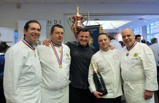 Fabrice Prochasson, Christophe Marguin, Gérard Sallé, le vainqueur 2016 Romain Schaller et Stéphane...