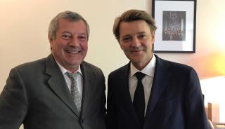 Rencontre entre Roland Héguy et le président de l'Association des Maires de France, Fançois Baroin.