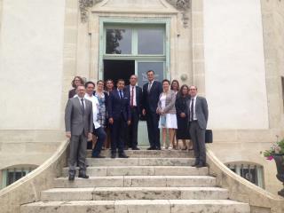 Christophe Farnaud, ambassadeur de France en Afrique du Sud, sa délégation et le personnel...