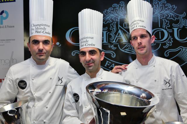 Le podium final avec Claude Calvet, Karen Torosyan et Aurélien Dufour.