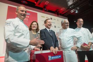 Christian Le Squer, Claire Dorland Clauzel, Michael Ellis, Alain Ducasse et Romain Méder.