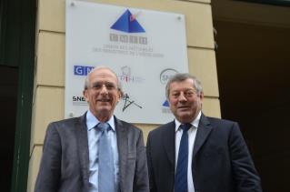 Hervé Bécam, vice-président de l'Umih, et Roland Héguy, président confédéral de la rue d'Anjou.