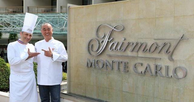 Philippe Joannès, MOF du Fairmont Monte-Carlo et Nobu Matsuhisa.