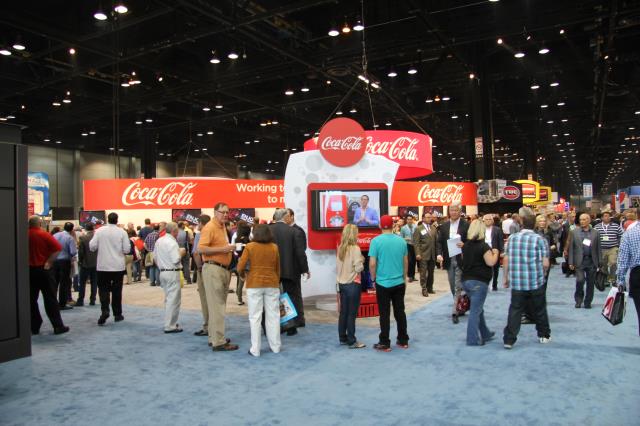 L'édition 2013 consacrait le retour des grands stands sur le salon comme ici Coca Cola.