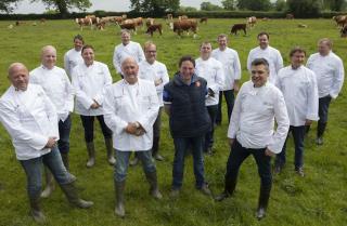 Luc Mignon (membre Belge), Jean Pierre Cazals, l’éleveur Jim Hogan, Roland Borne

Pierre Caillet,...