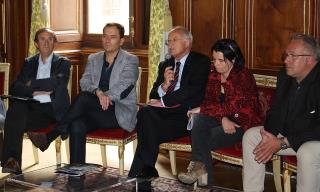 Jean Stankho, Pierre Chambon, Jean-Louis Touraine,  Céline Faurie-Gauthier et Laurent Duc