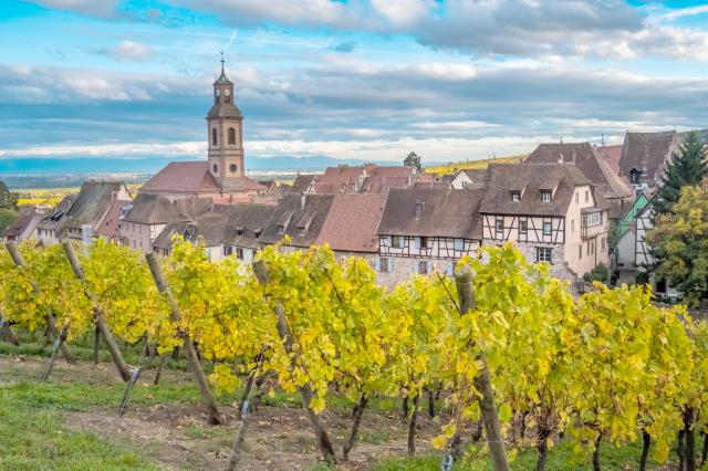 Riquewihr, village viticole d'Alsace.