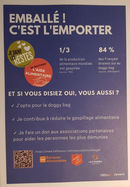 Communication contre le gaspillage alimentaire et appel aux dons