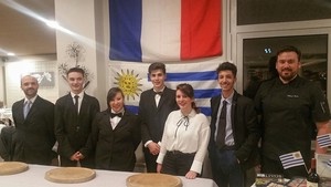 Les signataires du partenariat Franco-Uruguayien