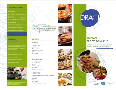 Licence professionnelle DRACI (Dveloppement et Recherche en Art Culinaire Industrialis)