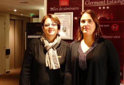 Catherine Lafuente, assistante de direction, et Virginie Malleret, directrice de l'htel Clermont-Estaing.