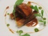 Recette de chef à chef : Le foie gras de canard de la ferme Saint-Clair, rôti, nems de mousserons, jus sucré au pommeau, feuilles de roquettes