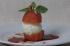 Tomate mi-confite, glace au basilic et amandes