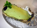 Recette de chef à chef : Huître XXL, espuma de cresson, caviar de hareng…