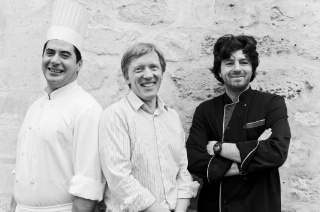 Taleb Daher, Eric Kayser et Jean Imbert, le trio gagnant du Restaurant du Boulanger de Bercy Village,  Paris.