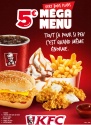 KFC lance le Méga Menu : 5 produits pour 5 €