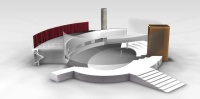 Autre vue de l'Arena Jol Robuchon avec un plateau mobile pour une plus grande proximit avec le public.