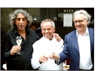 Jean-Paul Arabian avec Wolfgang Puck (qui clbrait ses 60 ans) et Alain Ducasse, runis  Paris.