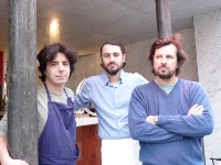 Laurent Cabut, Franck Audoux et Frdric Peneau, les associs du Dauphin avec Inaki Aizpitarte.