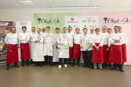 Les jurs et les concurrents de Chefs en Or, catgorie Chef, dition 2018.