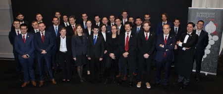 Les 31 candidats ont reu les encouragements de Pascaline Lepeltier (au centre) laurate du concours en 2018.